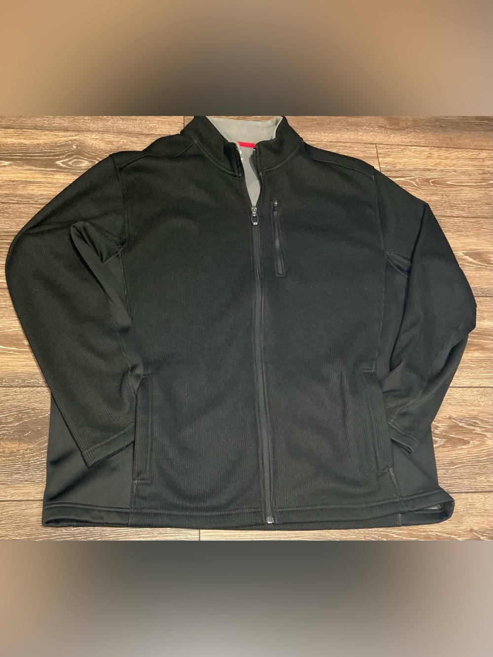 IZOD Advantage Performance XXL Black Full Zip Stretch Jacket Scuba Panels